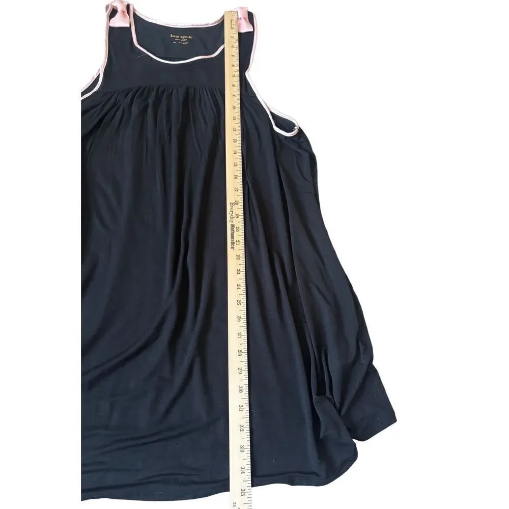 NEW Kate spade Jersey Knit Chemise Black Pink Bows size 2X‎